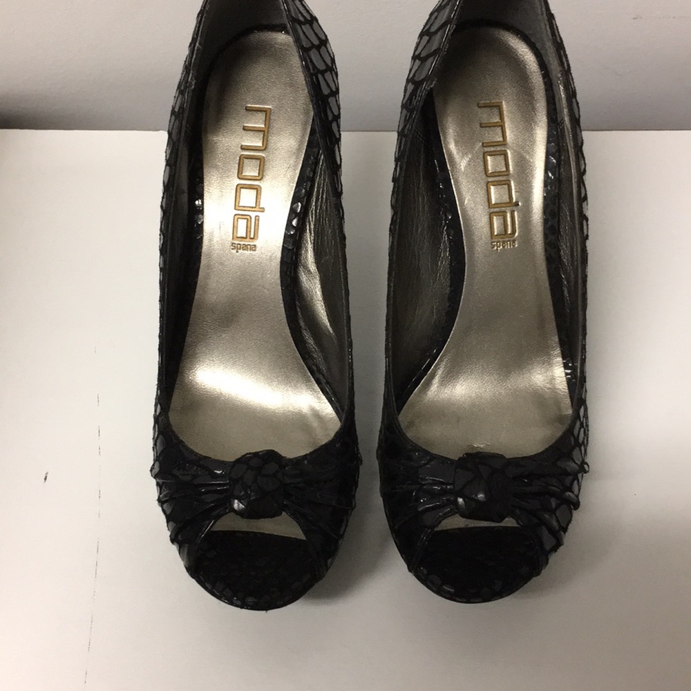 Black Snake Print Platform Heal